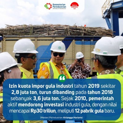 Izin Kuota Impor Gula Industri Tahun 2019 - 20190327